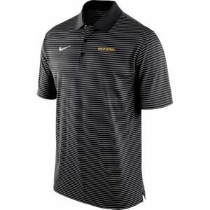 Nike Men’s Missouri Tigers Black Stadium Stripe Word Mark Short Sleeve Polo- S